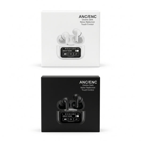 Elite ANC Wireless Earbuds with Full-Color LCD Touch